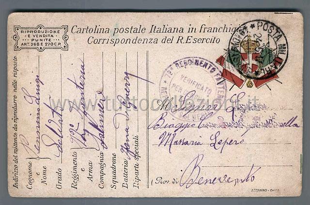 Collezionismo filatelia corrispondenza militare italiana